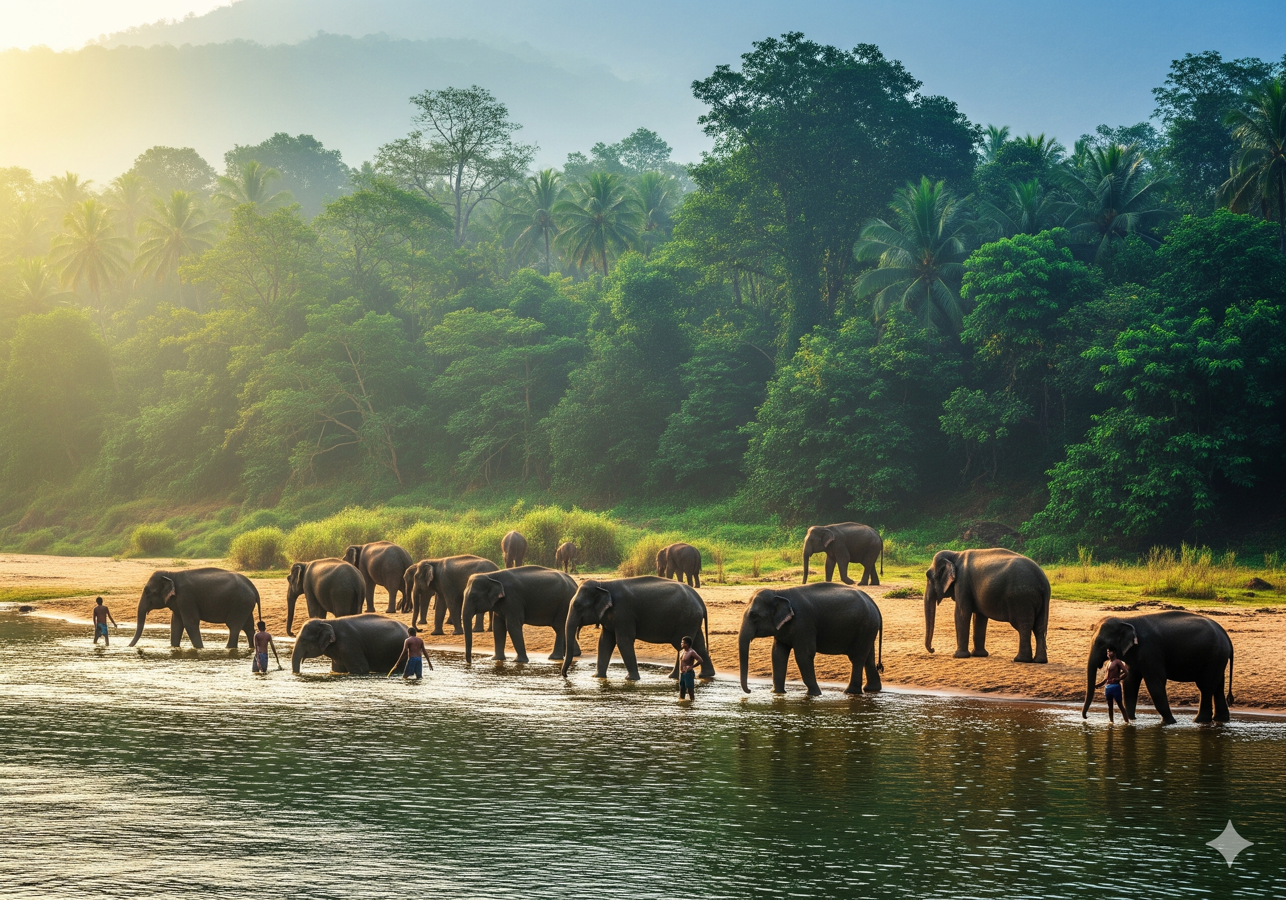 Dubare Elephant Camp - Elephant interactions and river activities